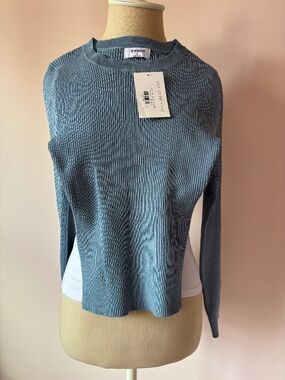 Blue Ribbed Shirt The Workshop brand